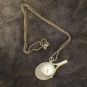 Tennis Clock Necklace